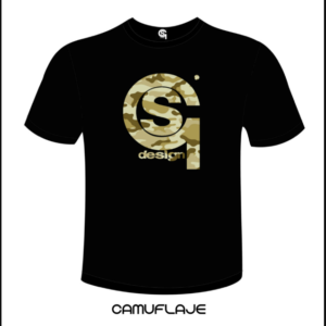 Camiseta negra Estampada