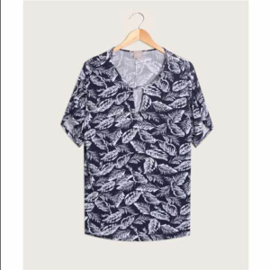 Camiseta estampada azul